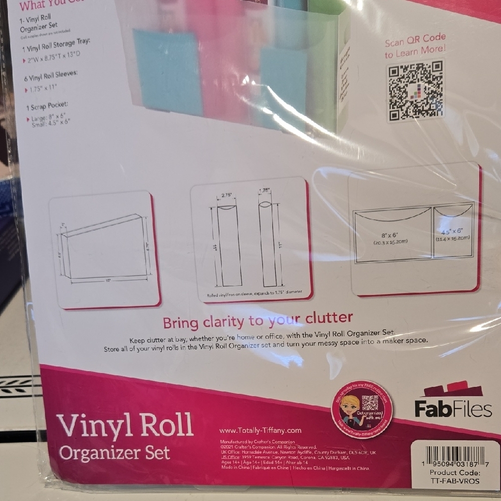 Totally Tiffany Vinyl Roll Organizer Set - NEW - Picture 2 of 2